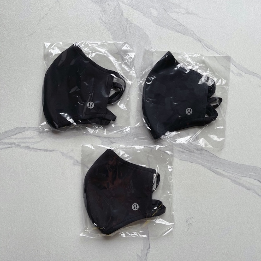 LULULEMON DOUBLE STRAP FACE MASK  3 PACK